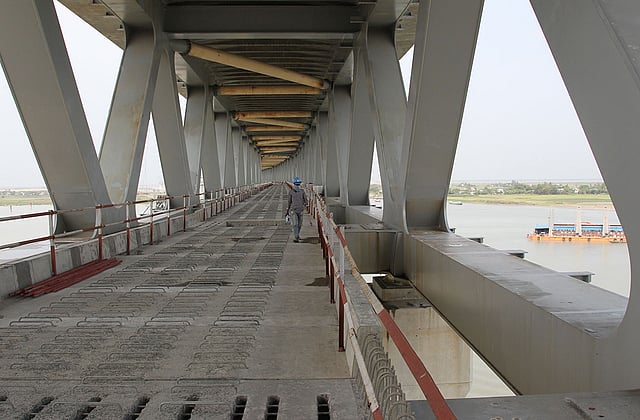 সেতুর এই অংশে চলবে ট্রেন।