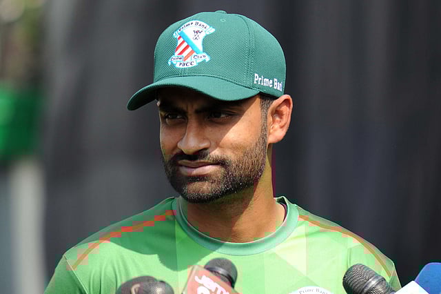 প্রাইম ব্যাংক অধিনায়ক তামিম ইকবাল। ছবি: প্রথম আলো