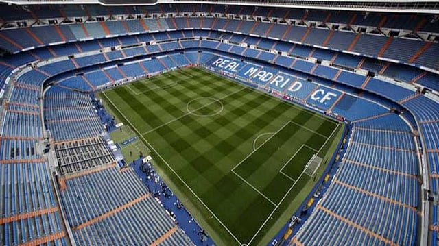 এ স্টেডিয়াম এখন কাজে লাগবে করোনার বিরুদ্ধে যুদ্ধে। ছবি: রিয়াল মাদ্রিদ টুইটার