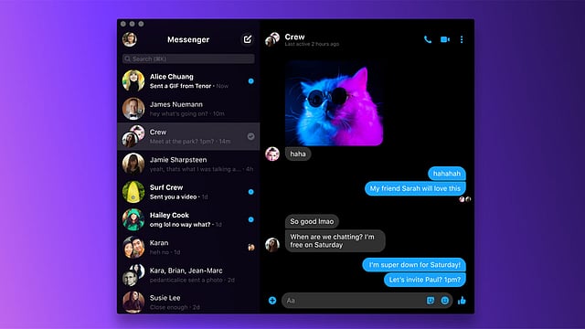 ডেস্কটপ অ্যাপ হিসেবে এল মেসেঞ্জার। ছবি: ফেসবুকের সৌজন্যে
