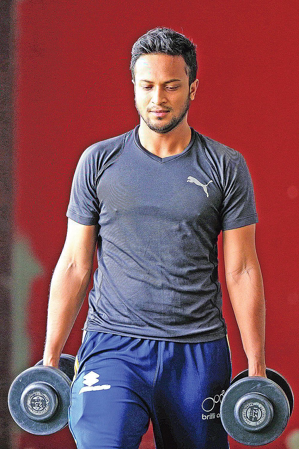 এই সময়ে ক্রিকেটারদের ফিটনেস ধরে রাখায় গুরুত্ব দিলেন সাকিব। ছবি: প্রথম আলো