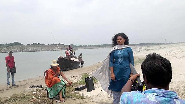 টেলিভিশন বিজ্ঞাপনের শুটিংয়ে ব্যস্ত ভারোত্তোলক মাবিয়া আক্তার। ছবি: সংগৃহীত