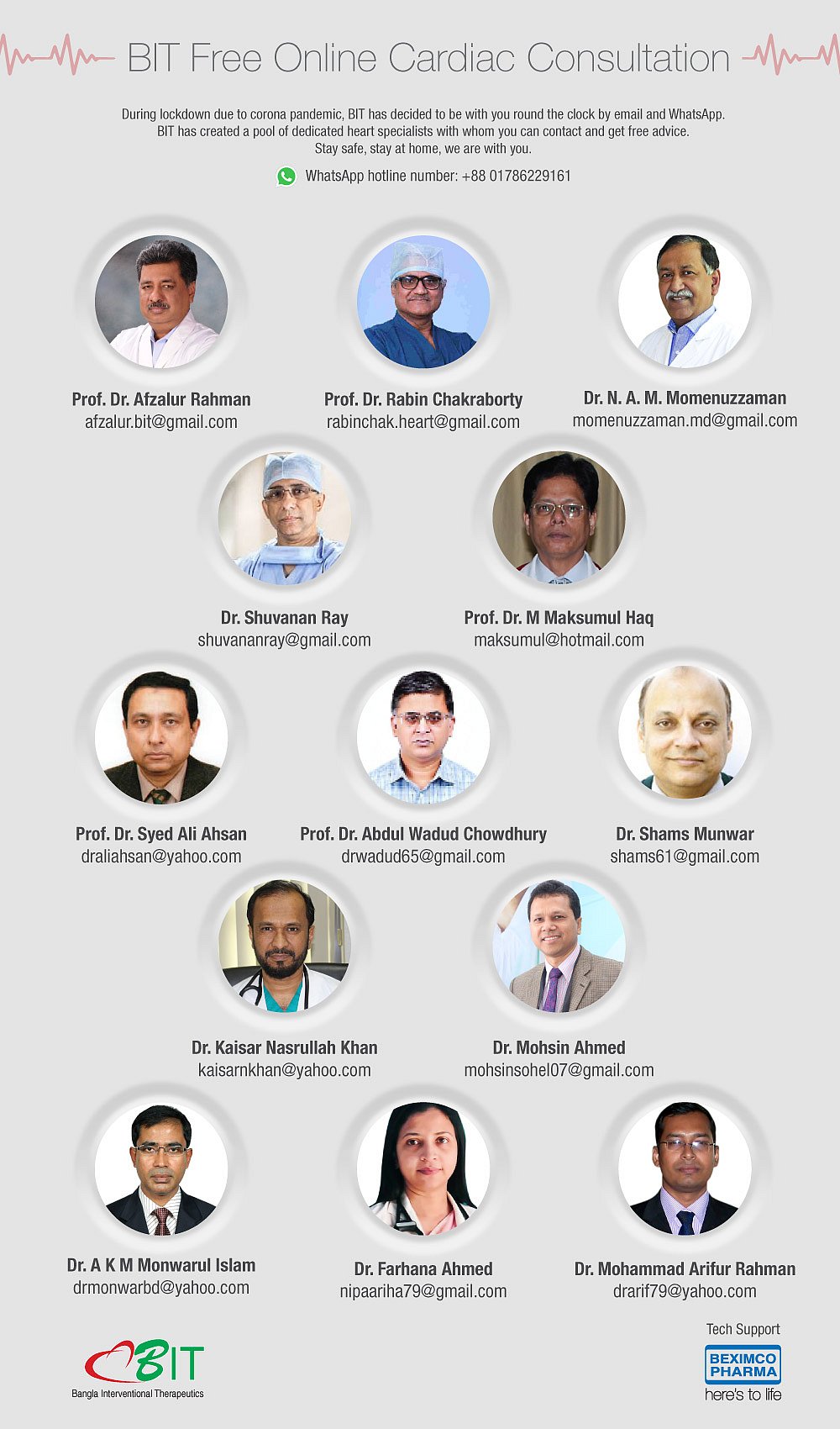 পরামর্শ সেবা দিচ্ছে বাংলা ইন্টারভেনশনাল থেরাপিউটিকস (বিট