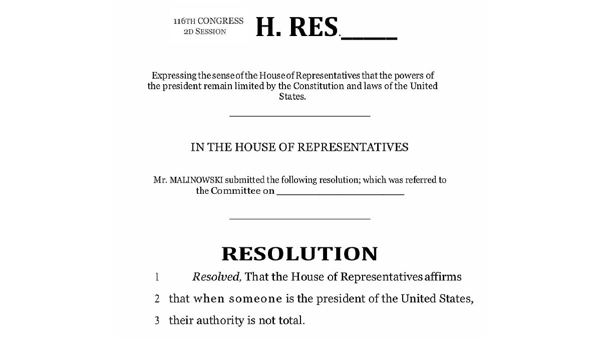 আমেরিকার প্রভাবশালী তিনজন আইনপ্রণেতা কংগ্রেসে এই এক লাইনের একটি আইন প্রস্তাব উত্থাপন করেছেন। ছবি: সংগৃহীত