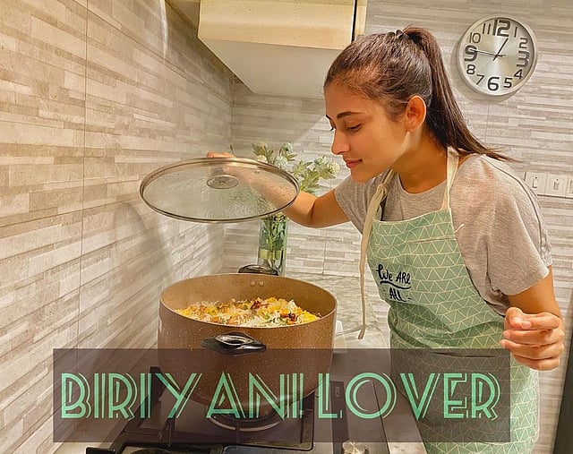 মেহজাবিনের রান্না করা বিরিয়ানির দিয়ে ওই দিন ডিনার করেছেন বাসার সবাই। ছবি: ফেসবুক থেকে