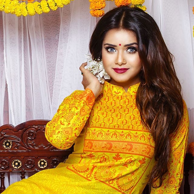 গত ১৮ মার্চ শেষ শুটিং করেছেন তানজিন তিশা। ছবি: ফেসবুক থেকে