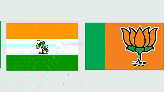 তৃণমূল ও বিজেপির প্রতীক