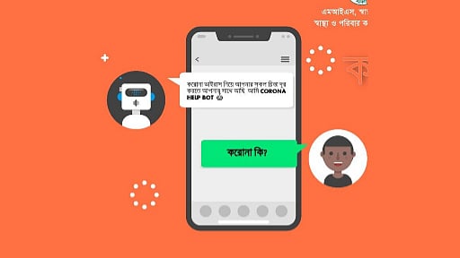 করোনা নিয়ে বট চালু করেছে স্বাস্থ্য বাতায়ন।