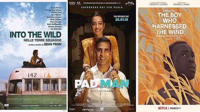 ইনটু দ্য ওয়াইল্ড, ‌দ্য বয় হু হার্নেসড দ্য উইন্ড-প্যাডম্যান সত্যিকারের ঘটনা নিয়ে বানানো তিনটি সিনেমা। ছবি: সংগৃহীত