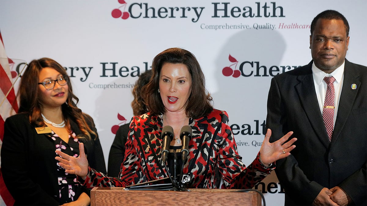 মিশিগানের গভর্নর গ্রিচেন হুইটমার। ছবি: রয়টার্স