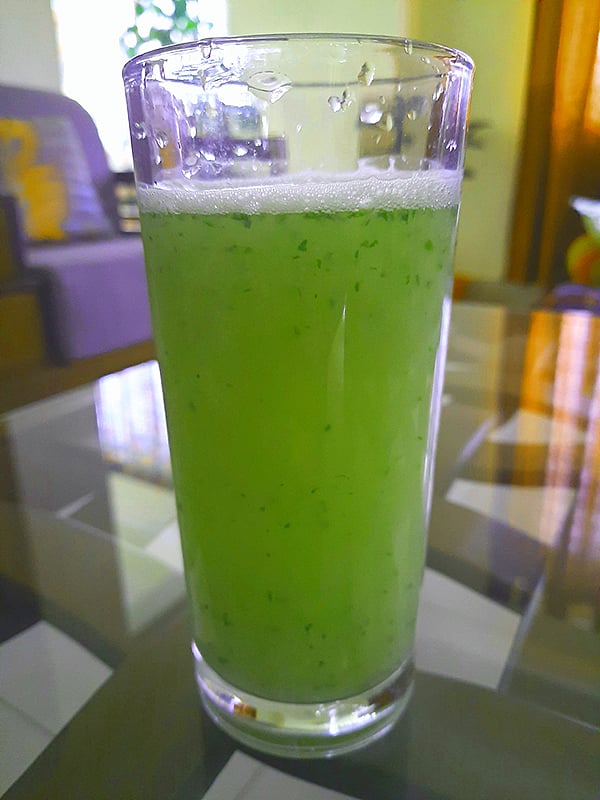 পালং জুস। ছবি: লেখক