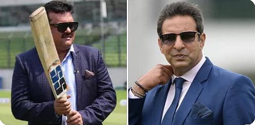 আকরাম খান এবং ওয়াসিম আকরাম। ফাইল ছবি