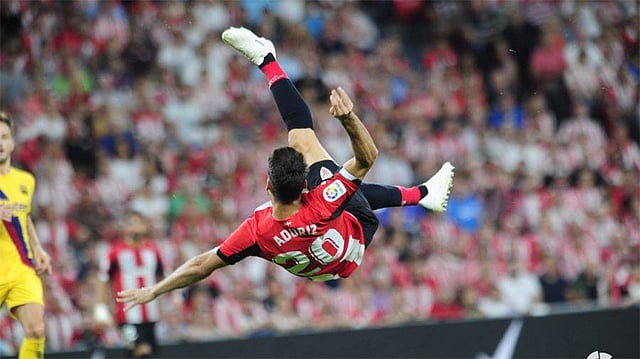 ক্যারিয়ারের শেষ গোল হিসেবে মন্দ নয়! ছবি: লা লিগা