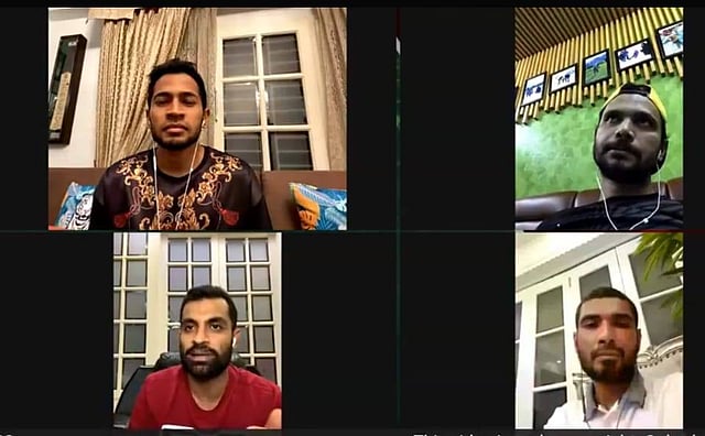 সরাসরি আলাপে তাঁরা চারজন। ছবি: ফেসবুক