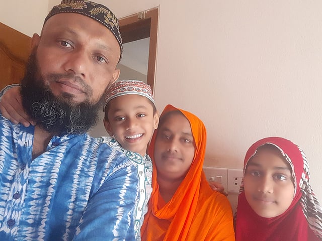 ঈদের দিনে প্রিয়জনদের সঙ্গে মো. হাবিব হোসেন।