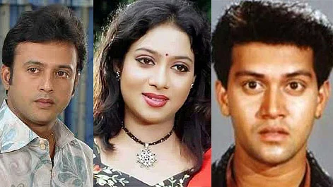রিয়াজ, শাবনূর ও শাকিল খান। ছবি: সংগৃহীত