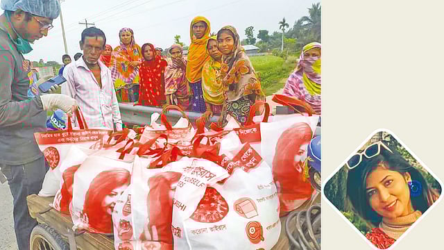 কাজী আসমা আজমেরী নিজের উদ্যোগে দাঁড়িয়েছেন অসহায় মানুষের পাশে