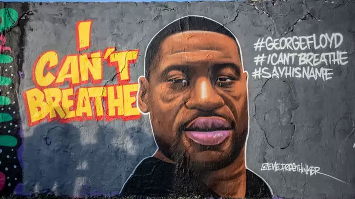 দেয়ালচিত্রে জর্জ ফ্লয়েড