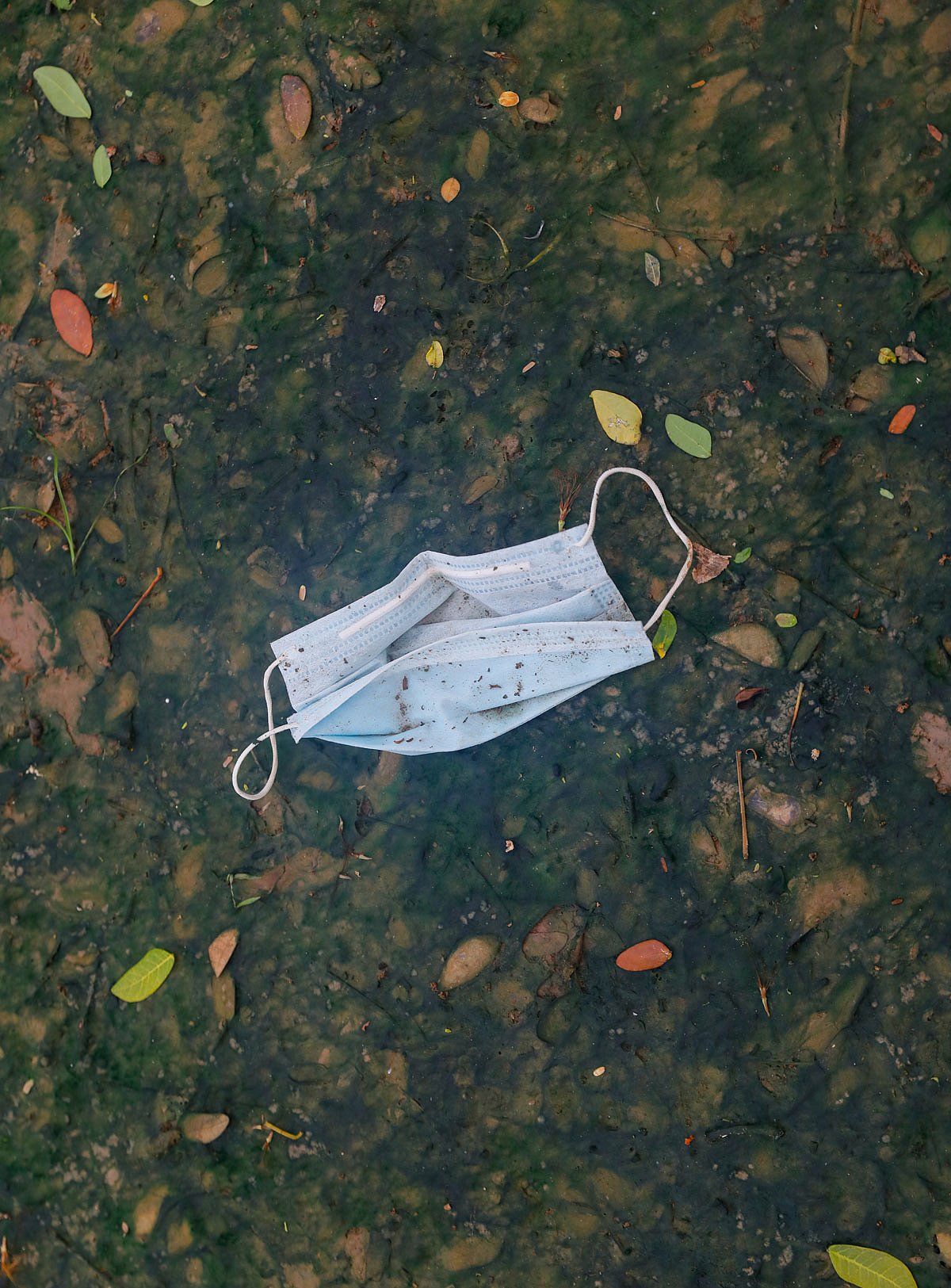 খোলা জায়গায় পড়ে আছে ব্যবহৃত মাস্ক