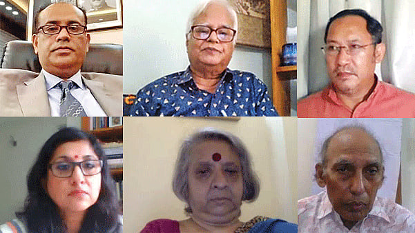 সাইফুজ্জামান চৌধুরী, মইনুল ইসলাম, দেবাশীষ রায়, সাদেকা হালিম, খুশী কবির ও শামসুল হুদা