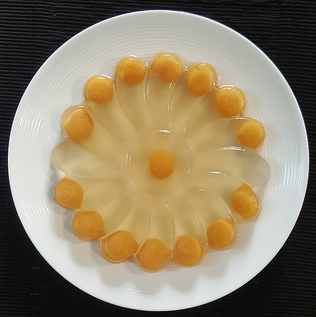 লিচুর জেলি পুডিং