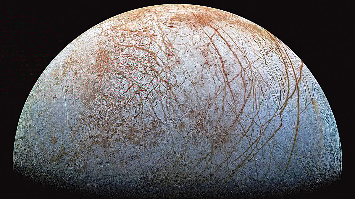বৃহস্পতির চাঁদ ইউরোপা। ফাইল ছবি