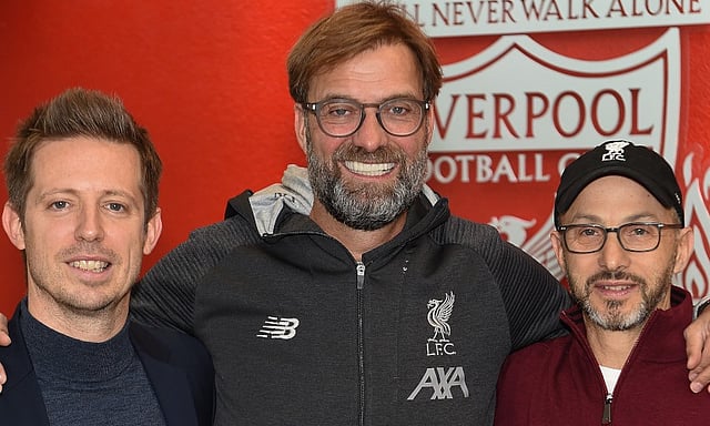 এডওয়ার্ডস, ক্লপ ও গর্ডন। ছবি : লিভারপুল এফসি ওয়েবসাইট