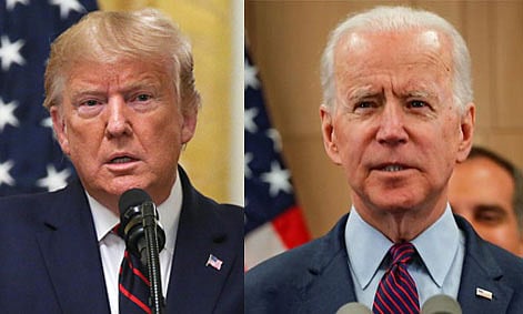 ডোনাল্ড ট্রাম্প ও জো বাইডেন। ছবি: রয়টার্স