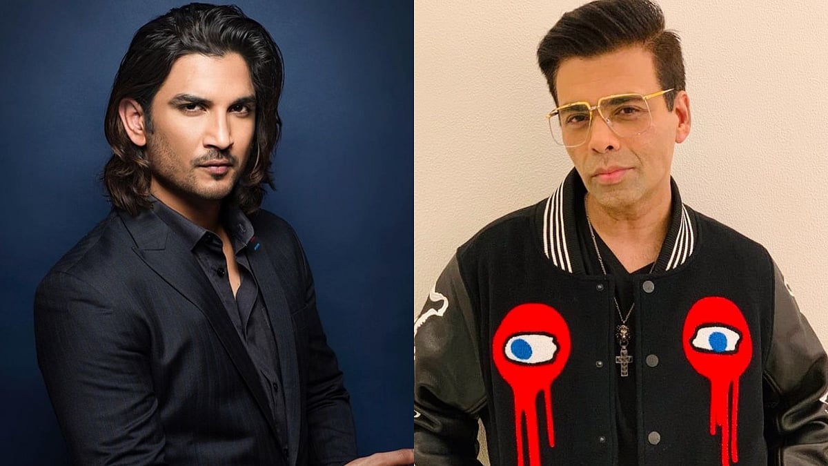 সুশান্ত সিং রাজপুত ও করণ জোহর। ছবি: টুইটার