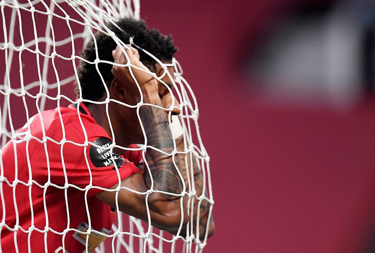 হতাশা নিয়ে মাঠ ছাড়তে হয়েছে রাশফোর্ডদের। ছবি: রয়টার্স