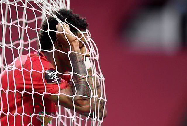 হতাশা নিয়ে মাঠ ছাড়তে হয়েছে রাশফোর্ডদের। ছবি: রয়টার্স