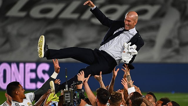 দুই বছর পর আবার লা লিগার স্বাদ পেয়েছে রিয়াল। ছবি: এএফপি