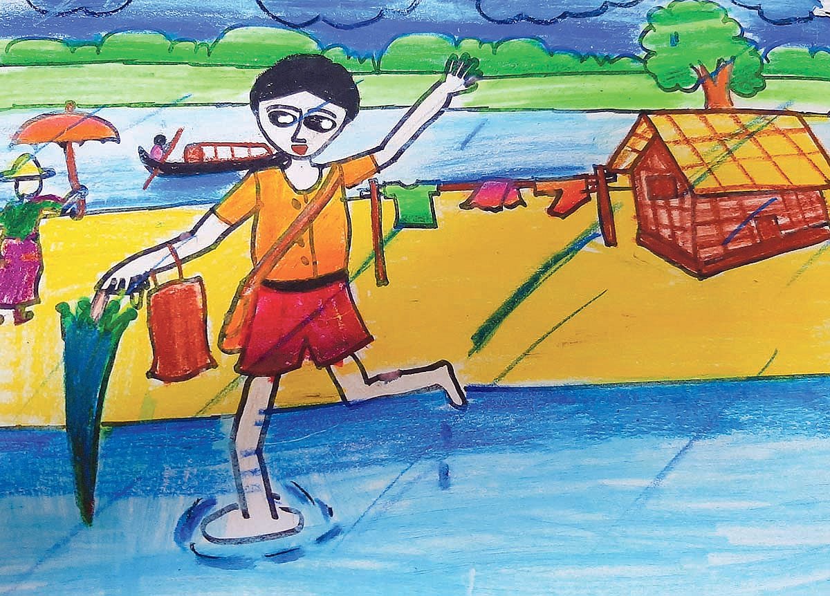 আঁকা: নাজিয়া রহমান    প্রথম শ্রেণি, নতুনকুঁড়ি নার্সারি স্কুল, ময়মনসিংহ