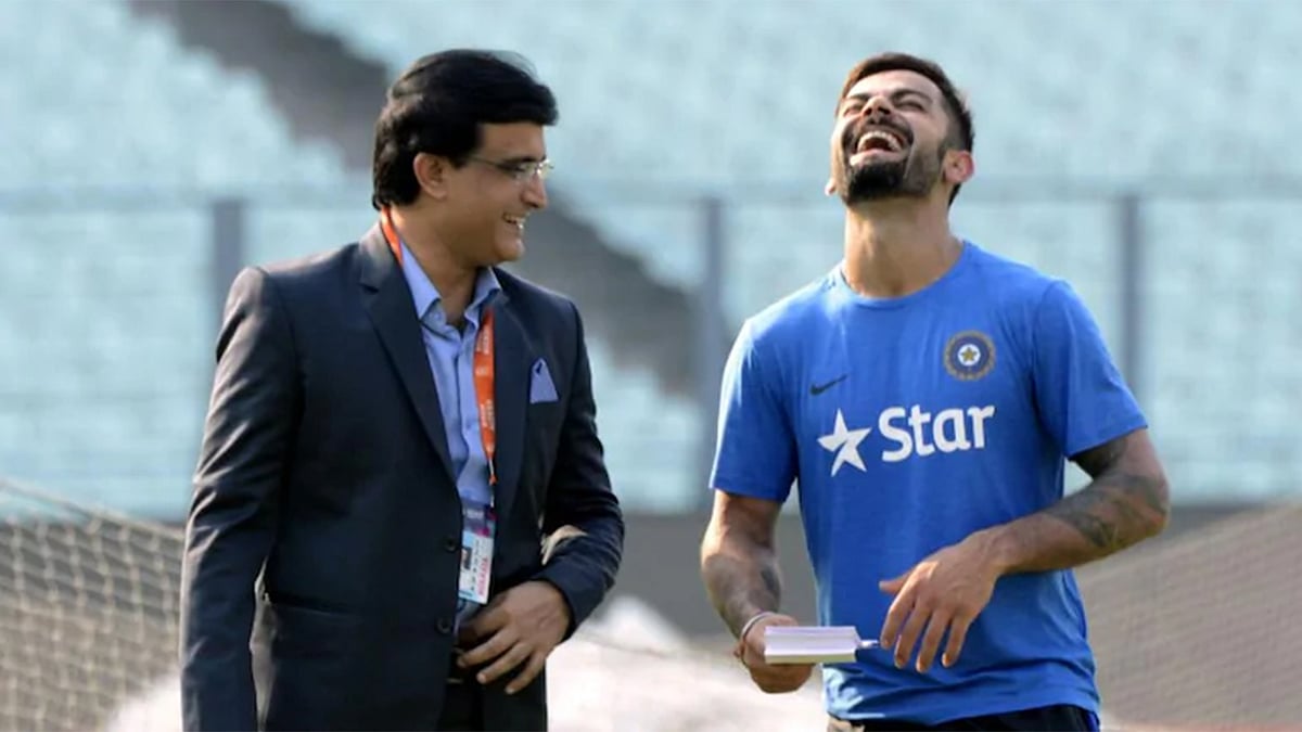 সৌরভ গাঙ্গুলী ও বিরাট কোহলি। ছবি : এএফপি