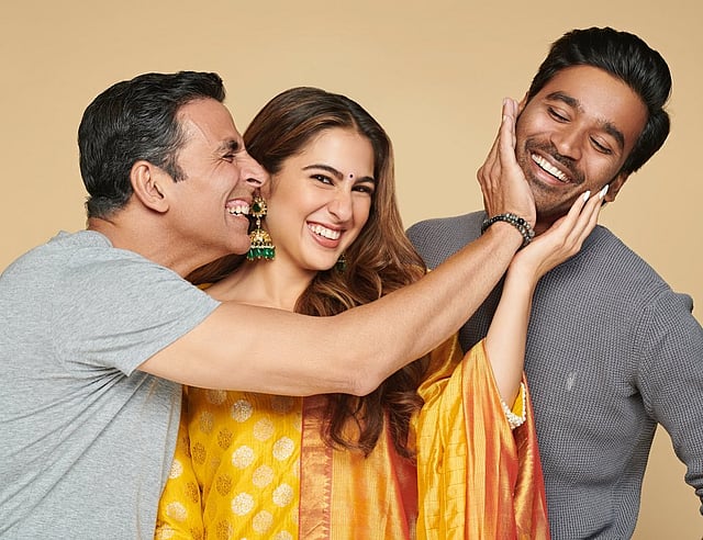 ‘আতরঙ্গি রে’ ছবিতে দেখা যাবে অক্ষয় কুমার, সারা আলী খান আর ধানুশকে। ছবি: ইনস্টাগ্রাম