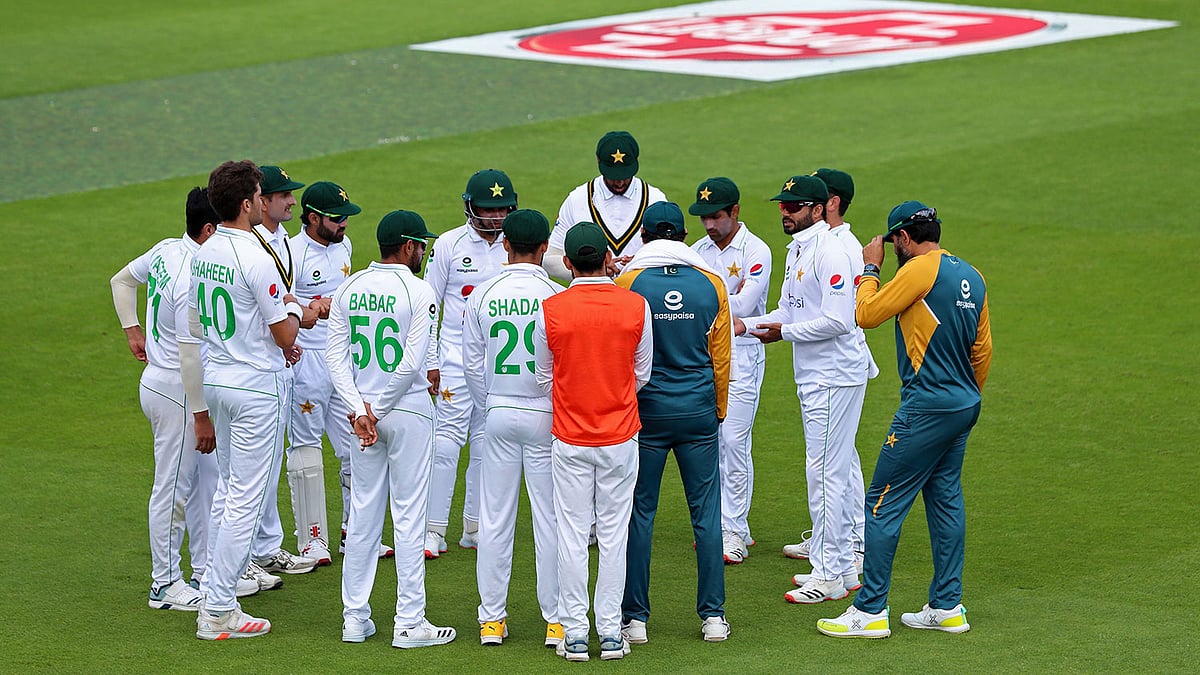 পাকিস্তানের খেলোয়াড়দের র‍্যাঙ্কিংয়ে দারুণ উন্নতি হয়েছে সর্বশেষ টেস্টে। ছবি: এএফপি