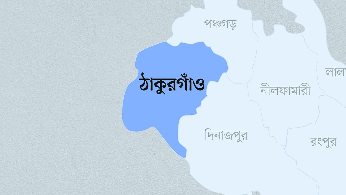 ঠাকুরগাঁও জেলার মানচিত্র