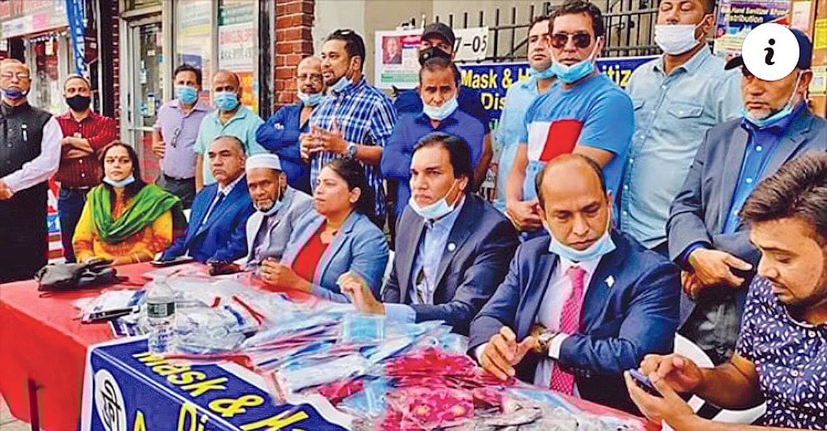 বিনা মূল্যে অ্যান্টিবডি টেস্ট এবং মাস্ক ও স্যানিটাইজার বিতরণ করে জালালাবাদ অ্যাসোসিয়েশন অব আমেরিকা ইনক