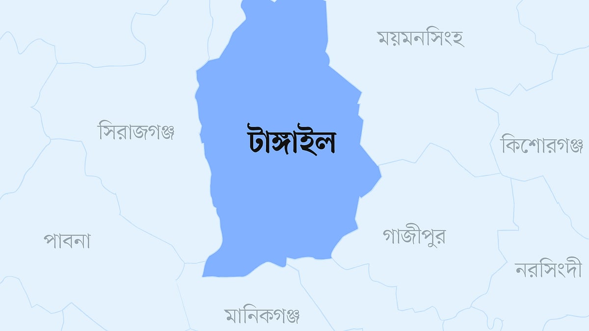 টাঙ্গাইল জেলার মানচিত্র
