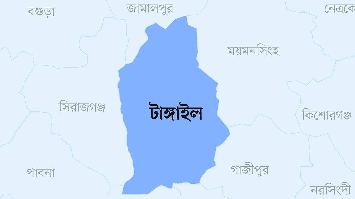 টাঙ্গাইল জেলার মানচিত্র