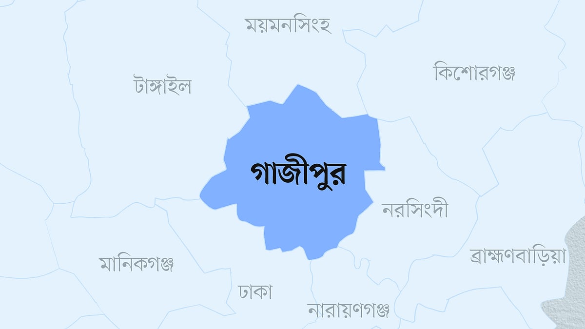গাজীপুর জেলার ম্যাপ