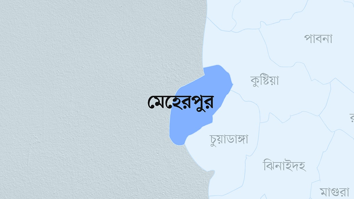মেহেরপুর জেলার মানচিত্র