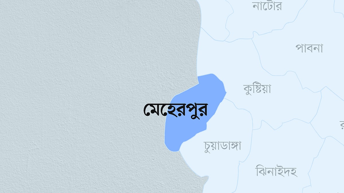 মেহেরপুর জেলার মানচিত্র