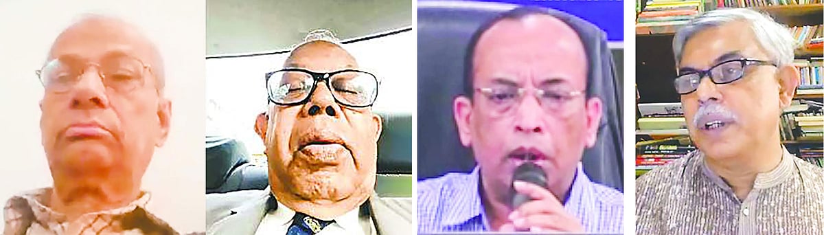 মাহমুদ হাসান,এ কে আজাদ খান, ফারুক আহমেদ ও আনিসুল হক।