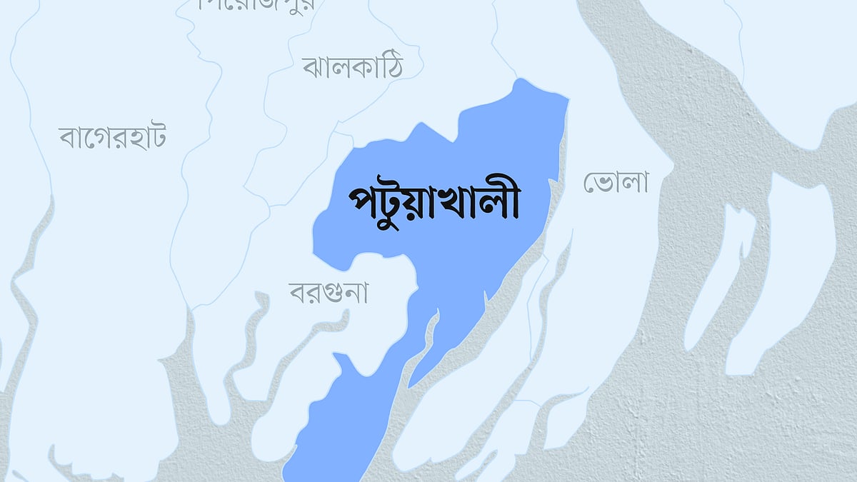 পটুয়াখালী জেলার মানচিত্র