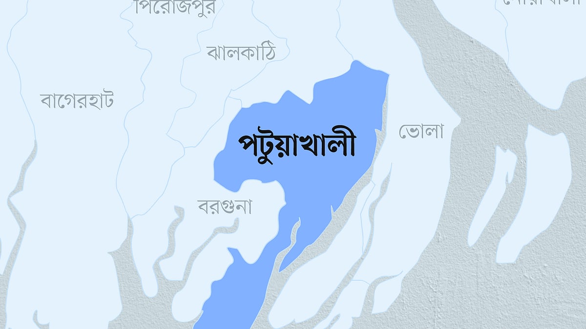 পটুয়াখালী জেলার মানচিত্র