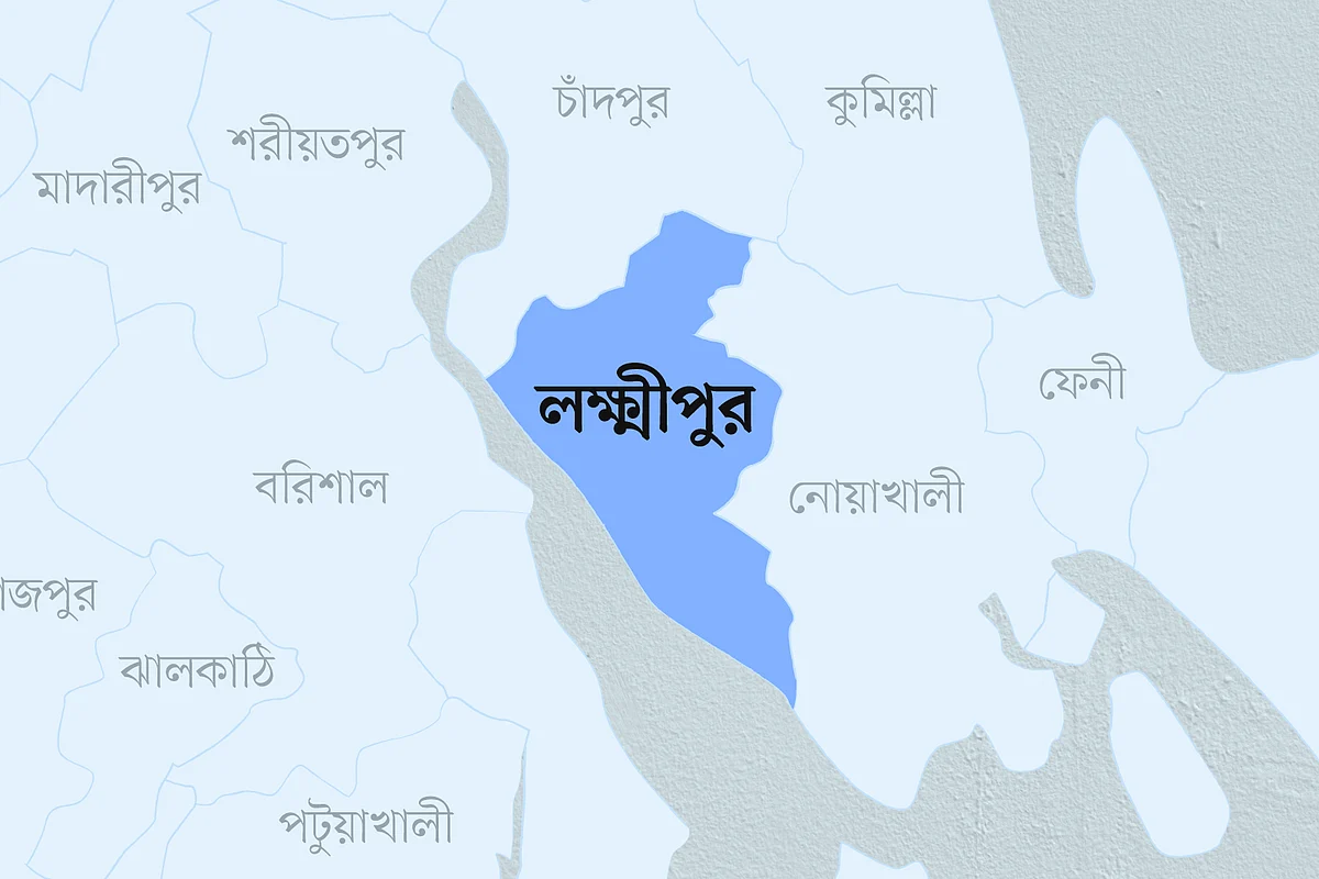 লক্ষ্মীপুর জেলার মানচিত্র
