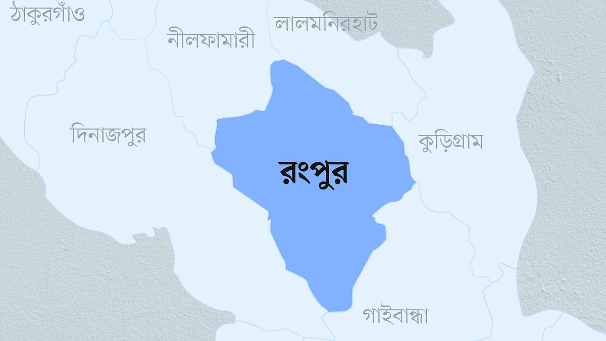 রংপুর জেলার মানচিত্র