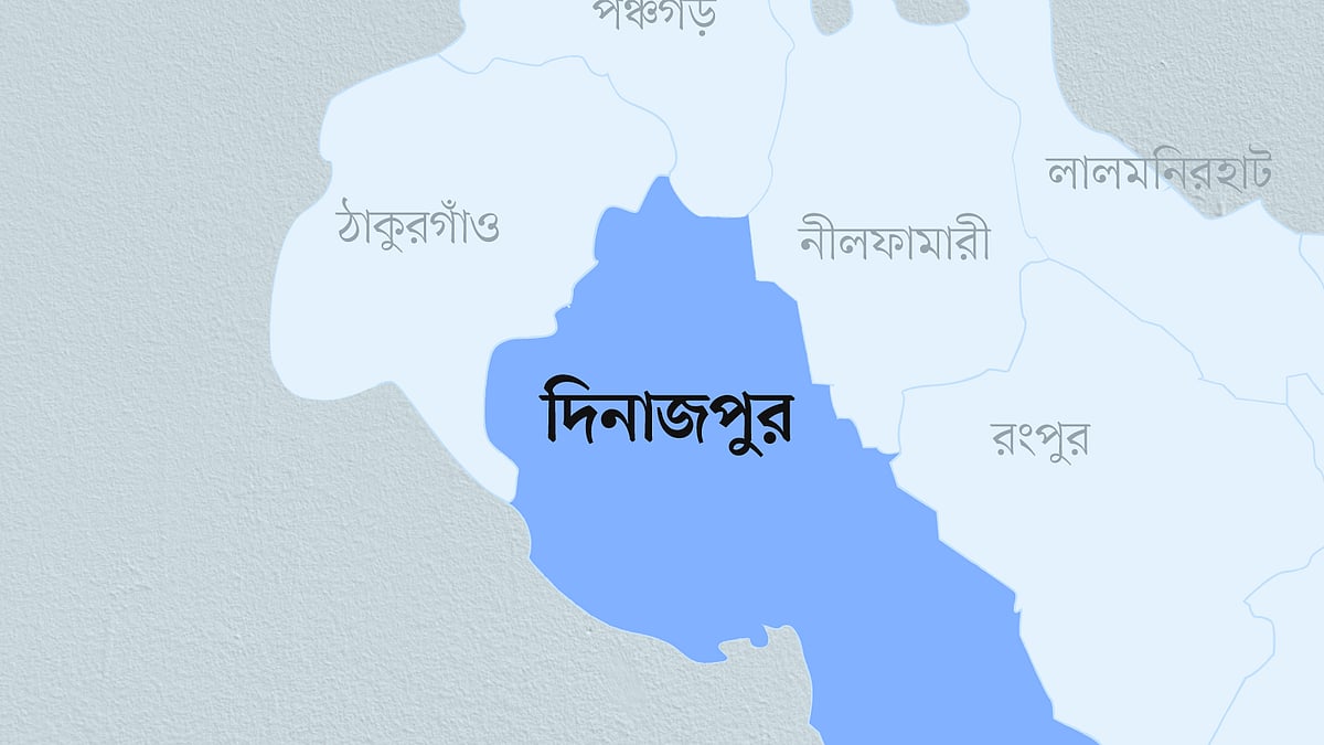 দিনাজপুর জেলার মানচিত্র