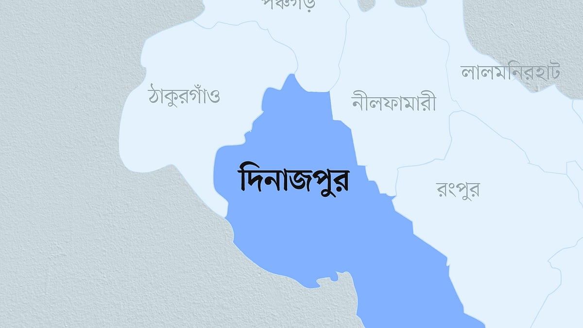 দিনাজপুর জেলার মানচিত্র